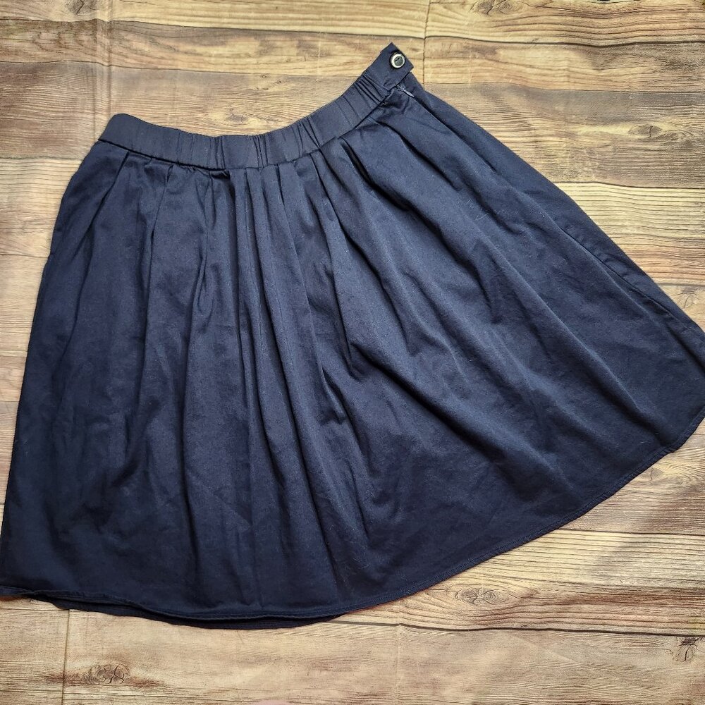 5/$15 Navy Blue Cotton Skirt - Picture 2 of 9